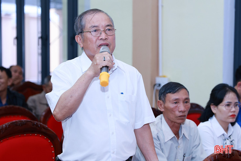 Lãnh đạo phường Hoành Sơn đối thoại với cán bộ các Tổ dân phố