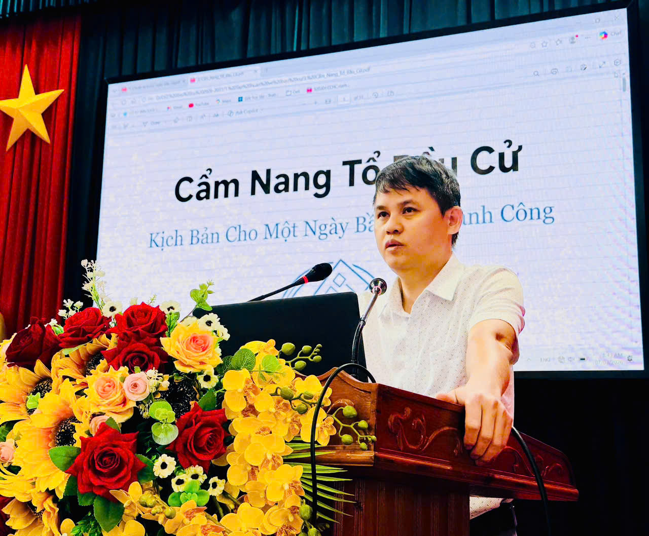 Chủ động trang bị kiến thức, kỹ năng phục vụ hoạt động của các Tổ bầu cử trên địa bàn phường Hoành Sơn