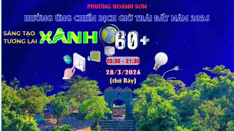 Hưởng ứng giờ trái đất 2026 - Sáng tạo xanh - Tương lai xanh!