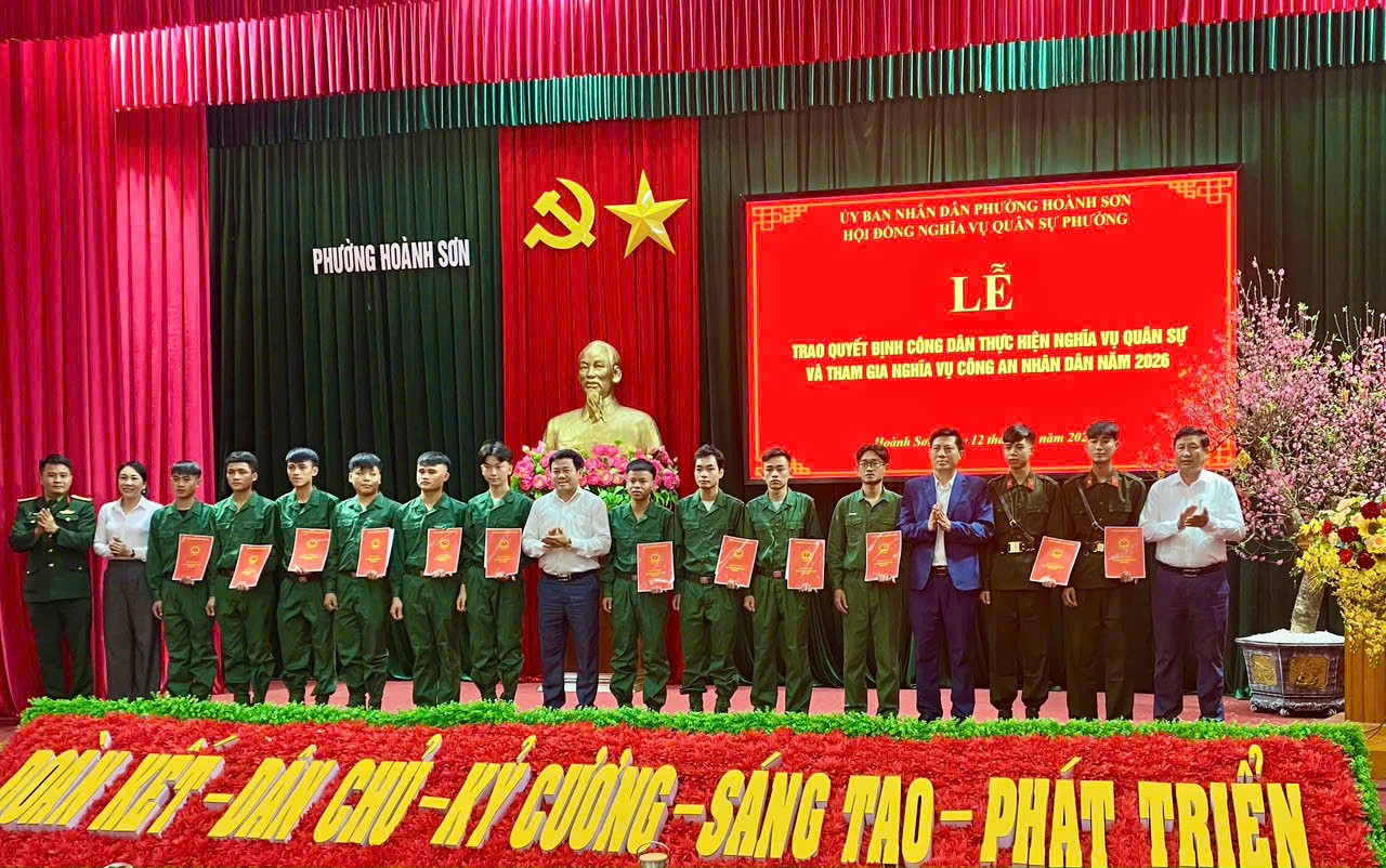 Lễ Trao Quyết định gọi công dân nhập ngũ và thực hiện nghĩa vụ tham gia CAND năm 2026