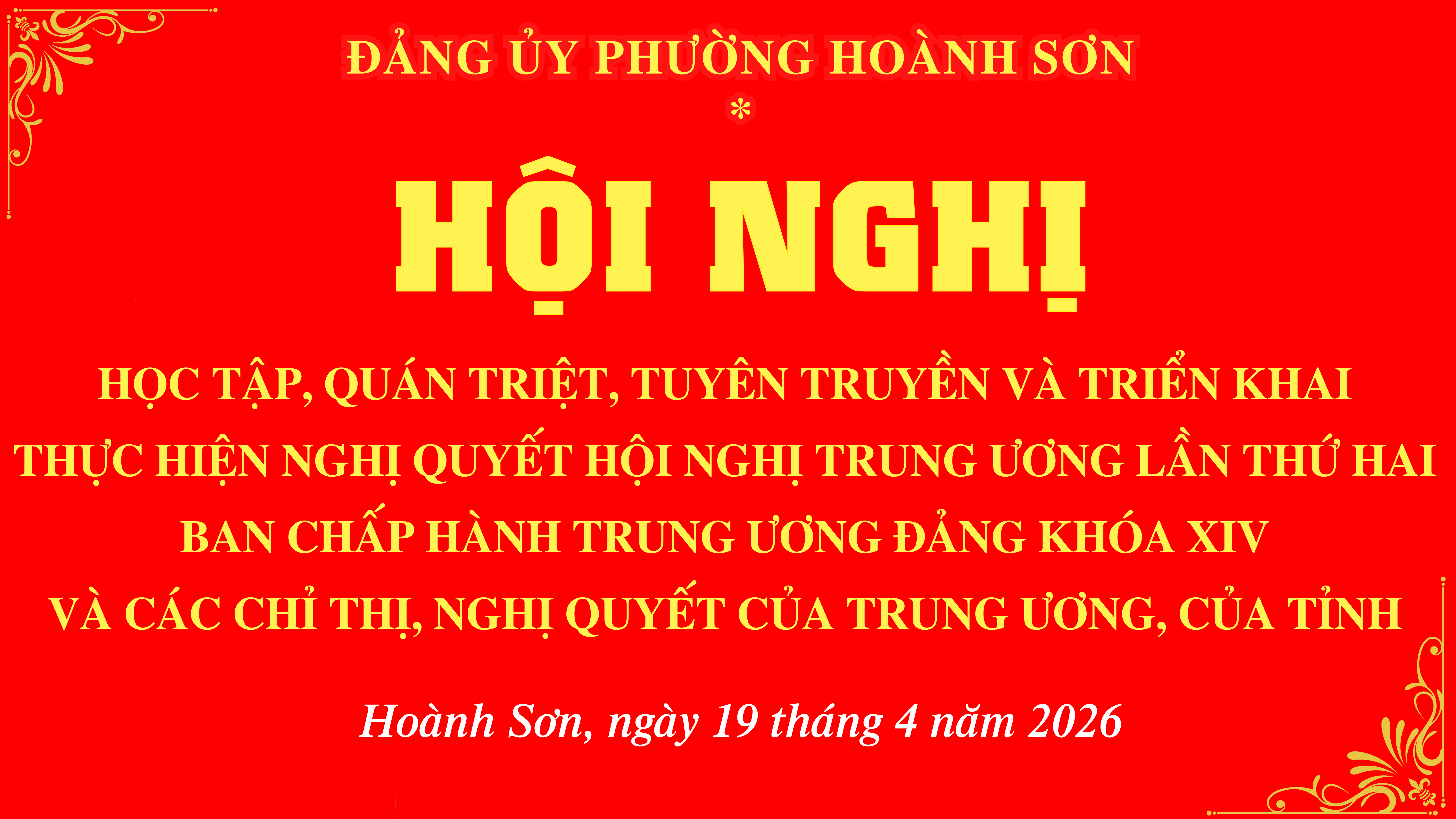 Hơn 700 đảng viên phường Hoành Sơn học tập, quán triệt Nghị quyết Hội nghị Trung ương lần thứ hai Ban Chấp hành Trung ương Đảng khóa XIV cùng các chỉ thị, nghị quyết của Trung ương và của tỉnh.