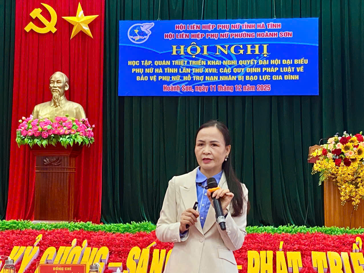 Hội LHPN phường tổ chức học tập, quán triệt Nghị quyết Đại hội Phụ nữ tỉnh Hà Tĩnh và tập huấn nâng cao kiến thức, kỷ năng cho cán bộ, hội viên 