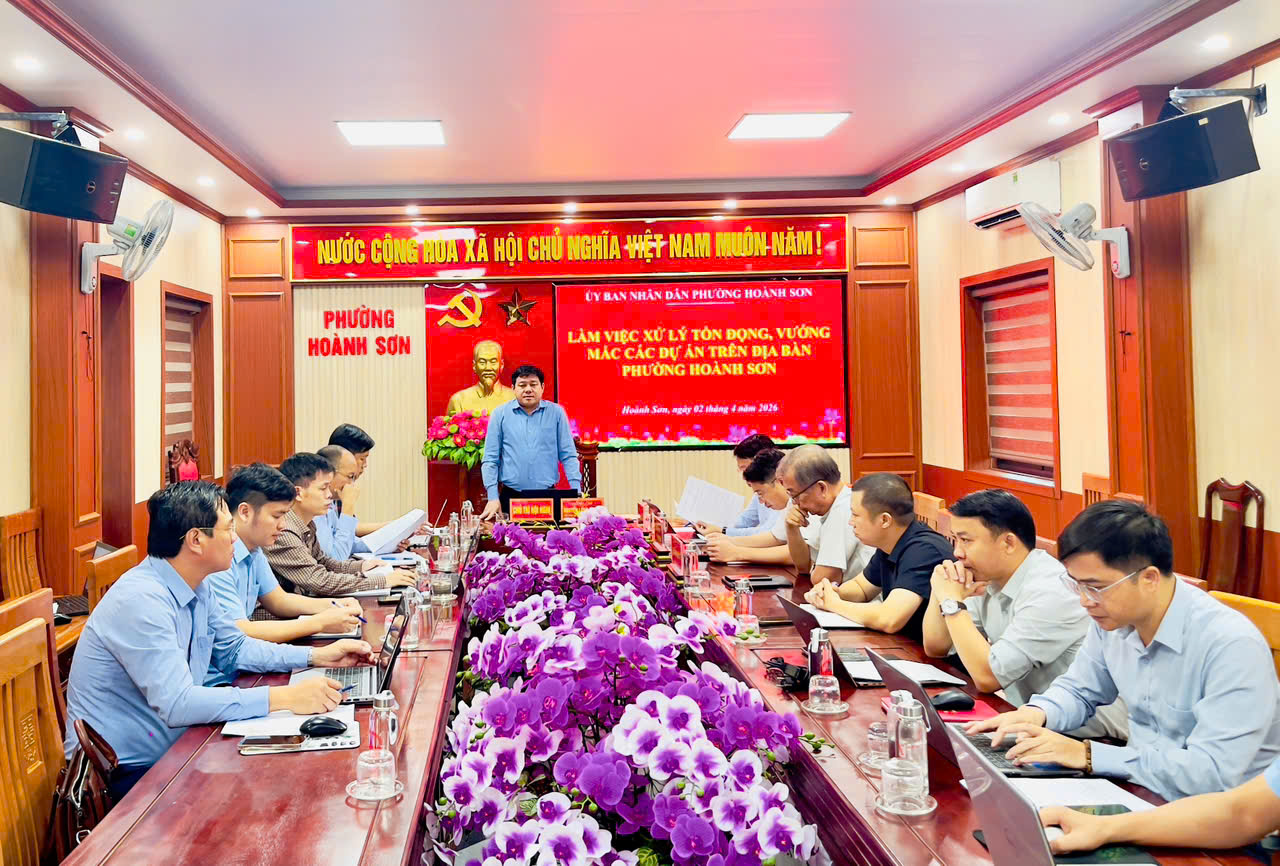 Tập trung tháo gỡ vướng mắc, đẩy nhanh tiến độ các dự án trên địa bàn phường Hoành Sơn