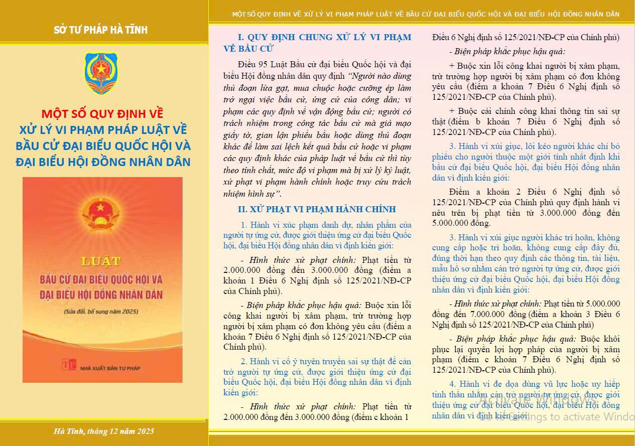 Một số quy định xử lý vi phạm pháp luật về Bầu cử ĐBQH và đại biểu HĐND 