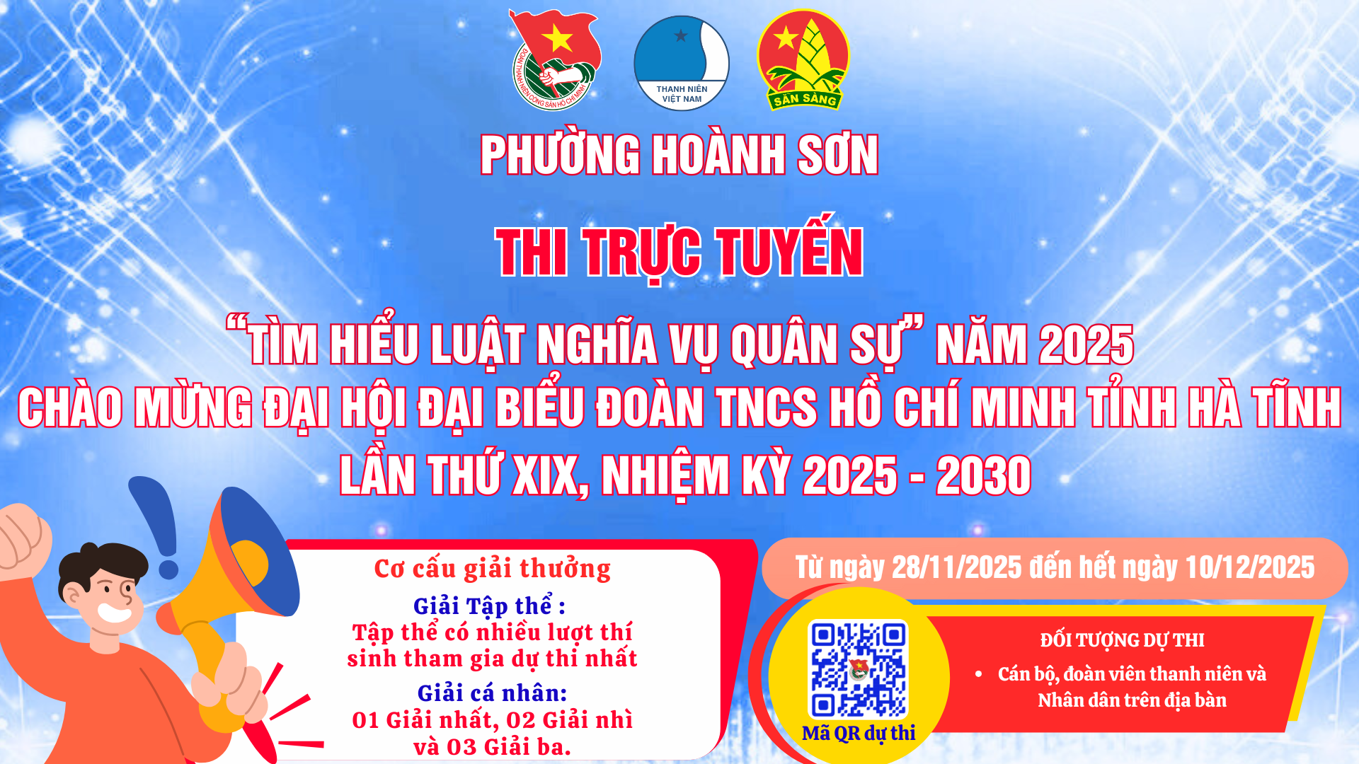 ĐOÀN PHƯỜNG HOÀNH SƠN TỔ CHỨC CUỘC THI TRỰC TUYẾN “TÌM HIỂU LUẬT NGHĨA VỤ QUÂN SỰ” NĂM 2025
