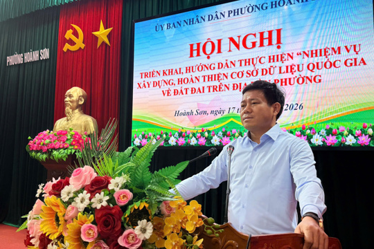 Triển khai thực hiện Chiến dịch làm giàu, làm sạch cơ sở dữ liệu đất đai trên địa bàn phường Hoành Sơn