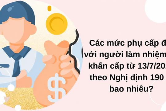 Chính sách đối với người được điều động,  huy động làm nhiệm vụ trong tình trạng khẩn cấp