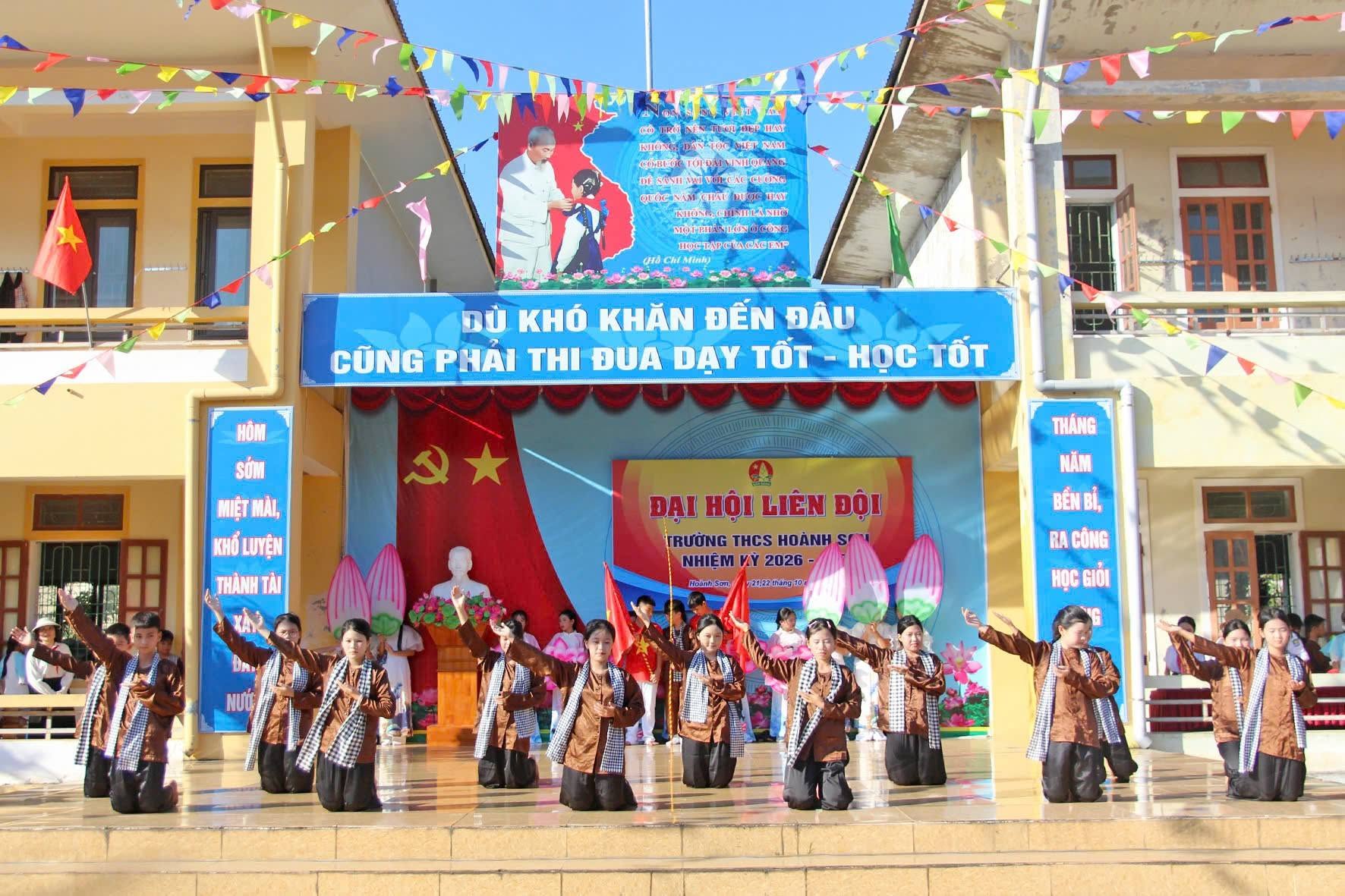 Đại hội Liên đội Trường THCS Hoành Sơn: dấu ấn sáng tạo, đổi mới trong công tác đội