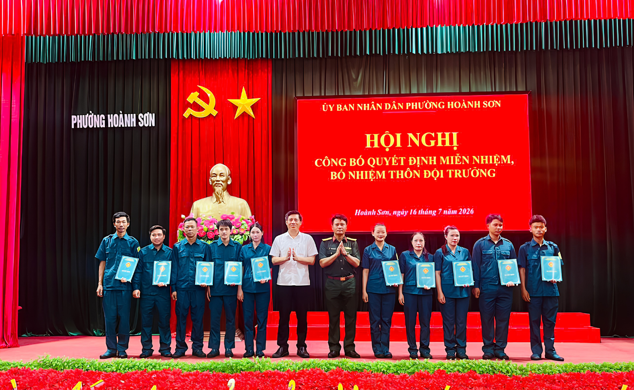 Phường Hoành Sơn tổng kết thi hành các luật về quốc phòng, kiện toàn lực lượng quân sự cơ sở