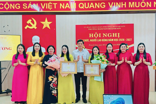 Trường Mầm non Hoành Sơn tổ chức hội nghị viên chức, người lao động năm học 2026-2027 
