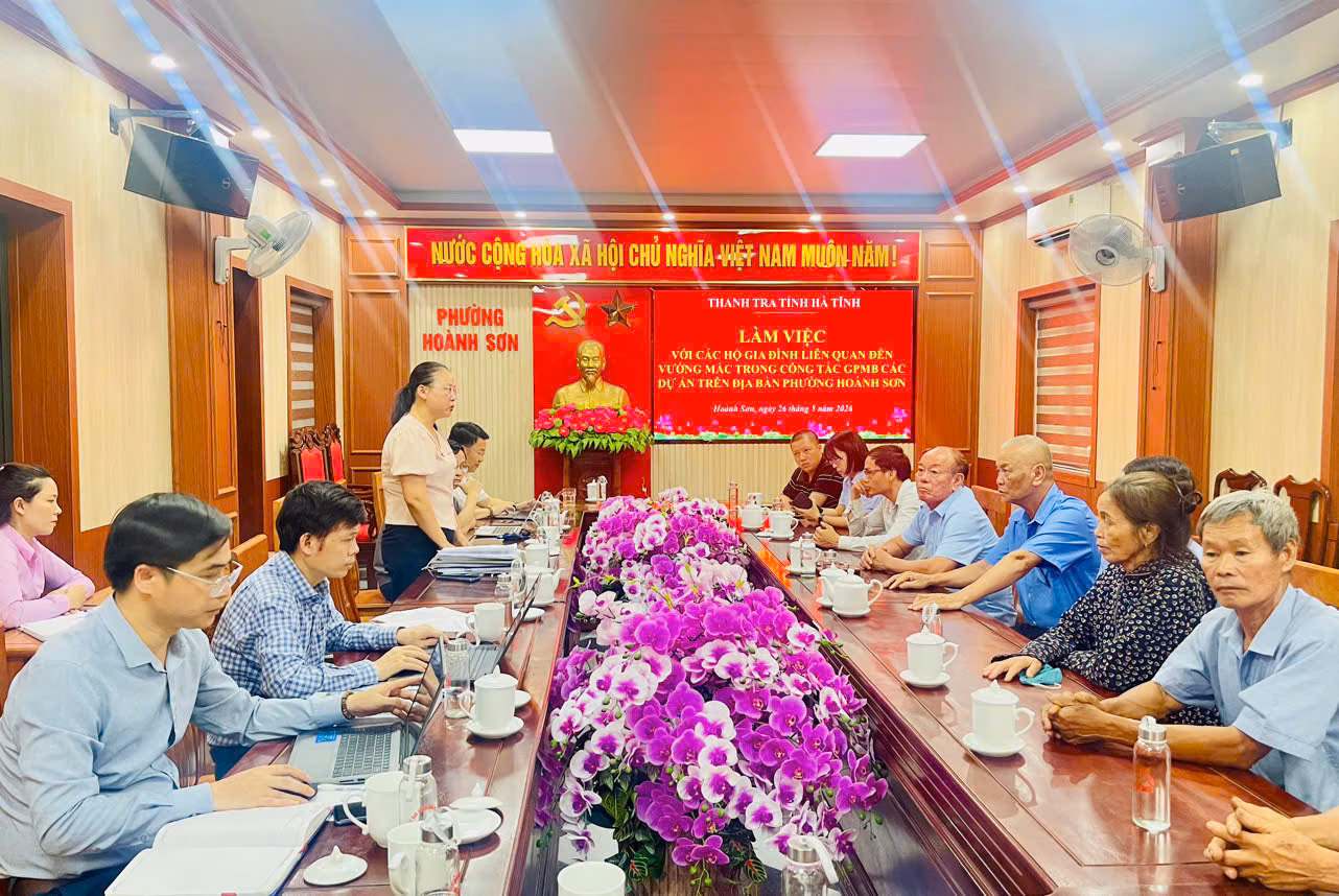 Thanh tra tỉnh làm việc với các hộ dân bị ảnh hưởng bởi các dự án tồn đọng trên địa bàn phường Hoành Sơn 