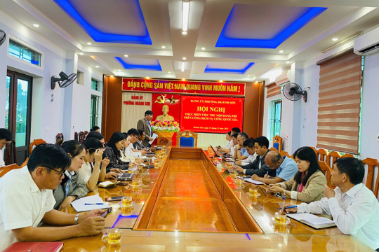 ĐẢNG ỦY PHƯỜNG HOÀNH SƠN  TRIỂN KHAI MỞ TÀI KHOẢN THU NỘP ĐẢNG PHÍ TRÊN CỔNG DỊCH VỤ CÔNG QUỐC GIA