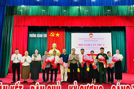 Ủy ban Mặt trận Tổ quốc Việt Nam phường Hoành Sơn tổ chức hội nghị lần thứ tư, kiện toàn ủy viên và tập huấn nghiệp vụ công tác mặt trận