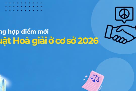 Một số điểm mới Luật Hòa giải ở cơ sở 2026 số 16/2026/QH16