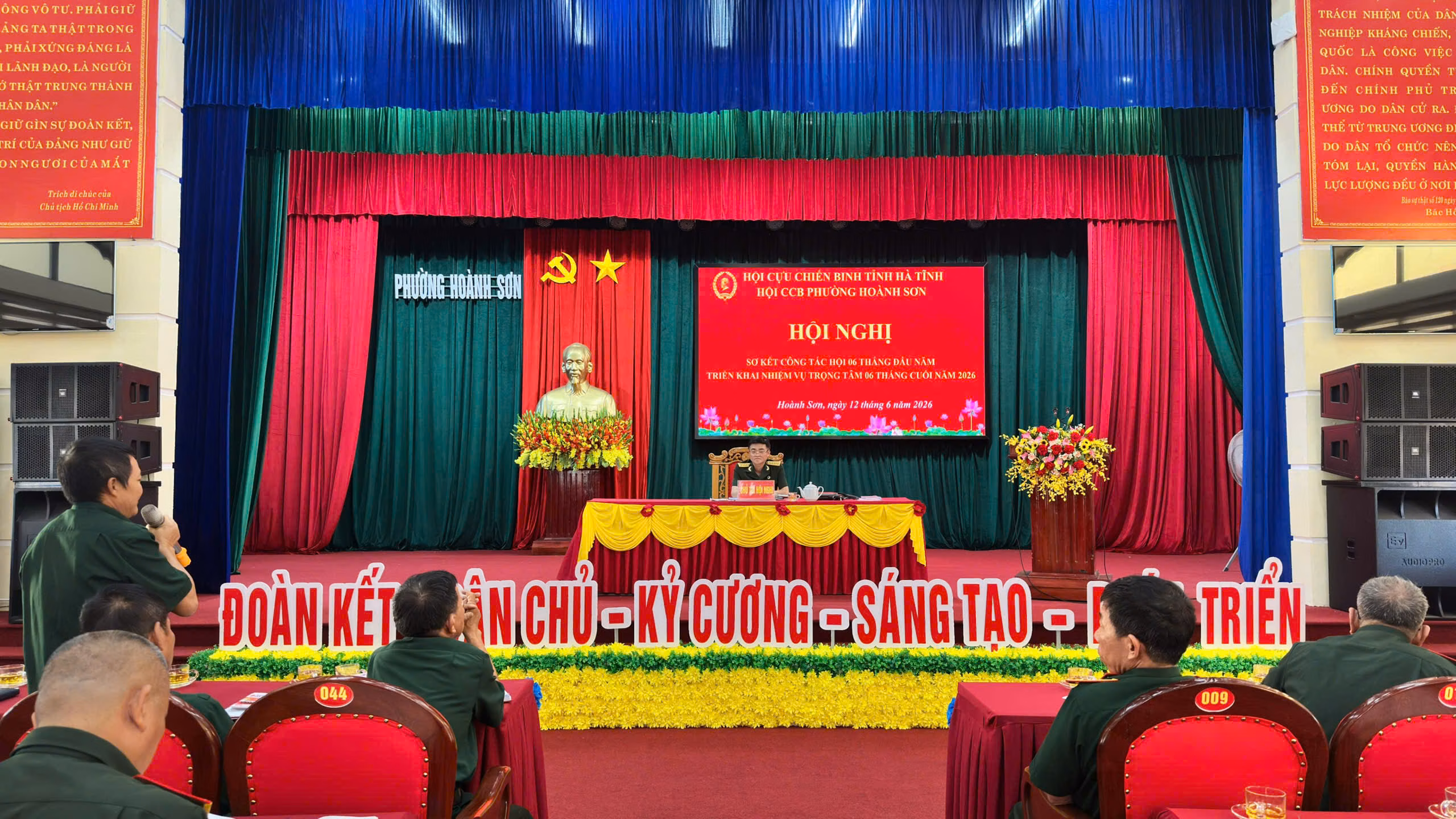 Hội Cựu chiến binh phường hoành sơn tổ chức hội nghị sơ kết công tác hội 6 tháng đầu năm 2026
