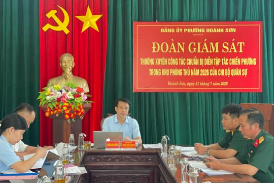 Đảng ủy phường Hoành Sơn: Tăng cường công tác giám sát thường xuyên