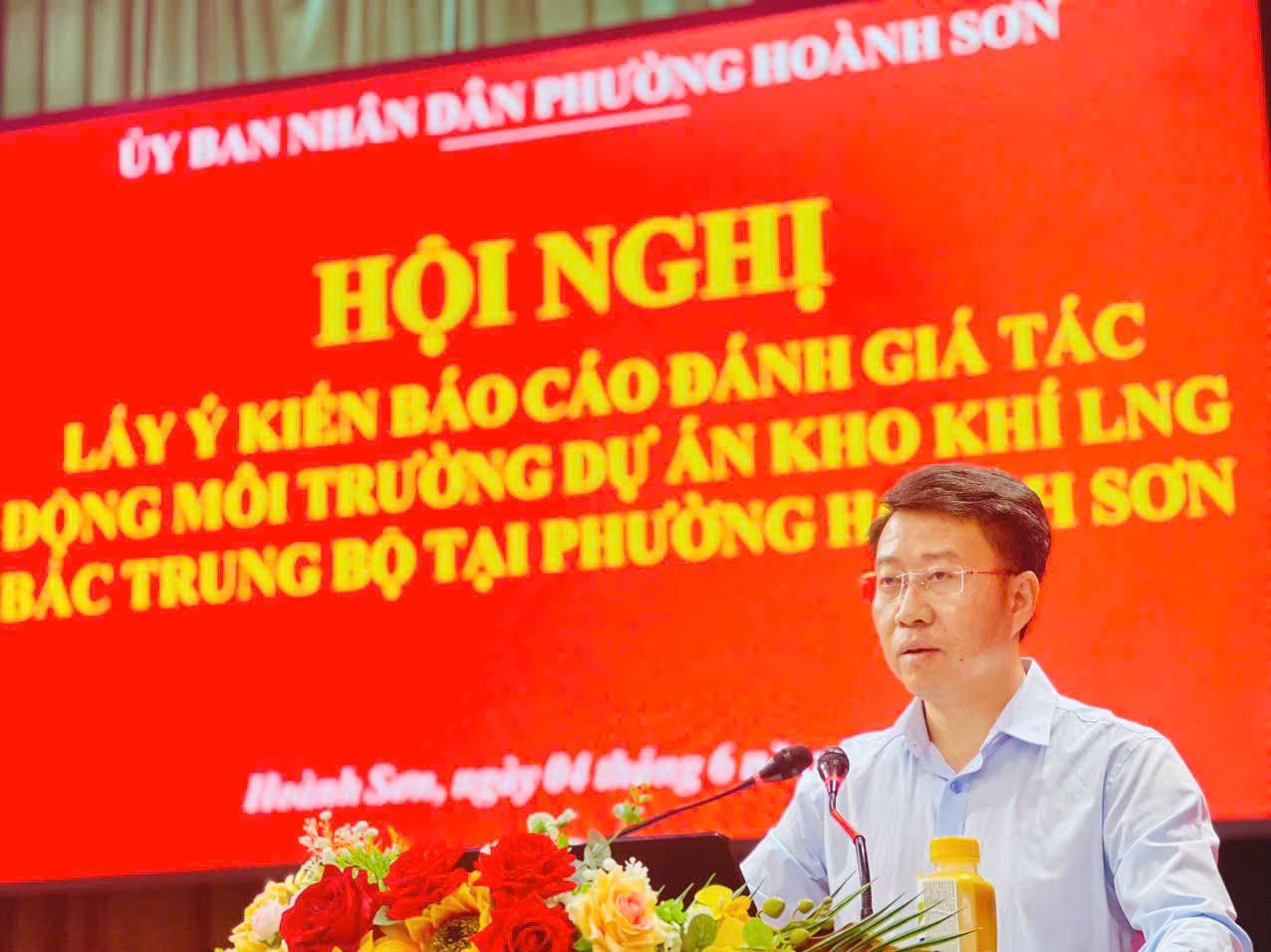 Hội nghị lấy ý kiến về báo cáo tác động môi trường dự án kho khí LNG Bắc Trung Bộ tại phường Hoành Sơn