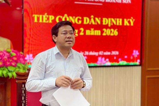 Chủ tịch UBND phường Hoành Sơn tiếp công dân định kỳ tháng 2/2026 