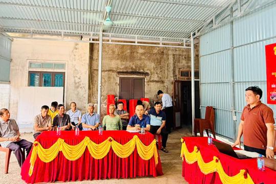 Chủ tịch UBND phường Hoành Sơn trực tiếp làm việc, kiểm tra tiến độ thực hiện các công trình phục vụ nhân dân khu vực Đông Yên (cũ) 