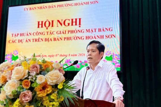 Phường Hoành Sơn tập huấn nghiệp vụ giải phóng mặt bằng các dự án trên địa bàn