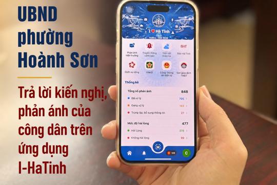 Trả lời kiến nghị, phản ánh công dân trên ứng dụng I-HaTinh 