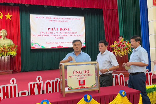 Phường Hoành Sơn phát động ủng hộ quỹ “Vì người nghèo” và triển khai tháng cao điểm vì người nghèo năm 2026