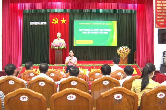 UBND Phường Hoành Sơn tập huấn nghiệp vụ rà soát hộ nghèo, hộ cận nghèo năm 2026