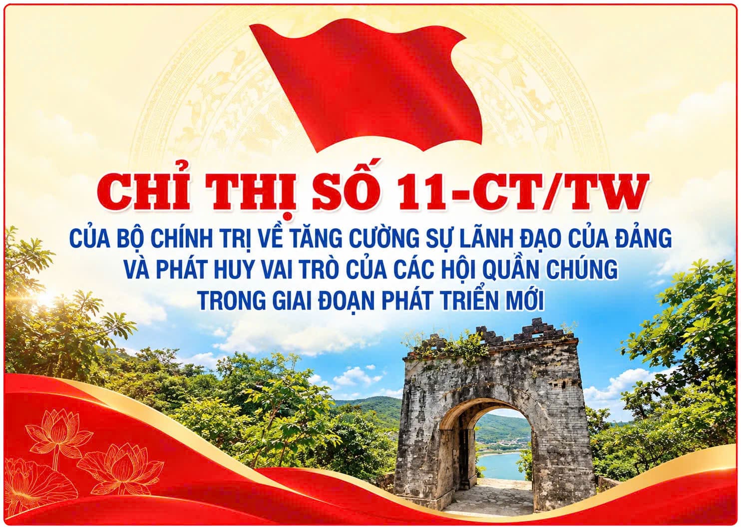 Bộ Chính trị ban hành Chỉ thị số 11-CT/TW về tăng cường sự lãnh đạo của Đảng và phát huy vai trò của các hội quần chúng trong giai đoạn phát triển mới.