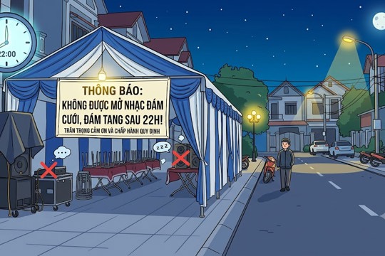 Không được mở nhạc đám cưới, đám tang sau 22h