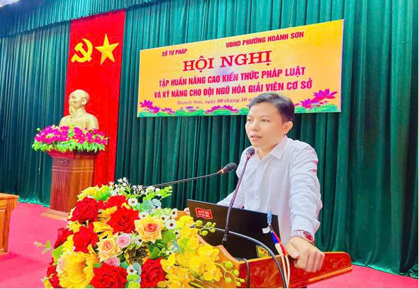 Tập huấn nâng cao kiến thức pháp luật và kỹ năng cho hòa giải viên cơ sở năm 2025 