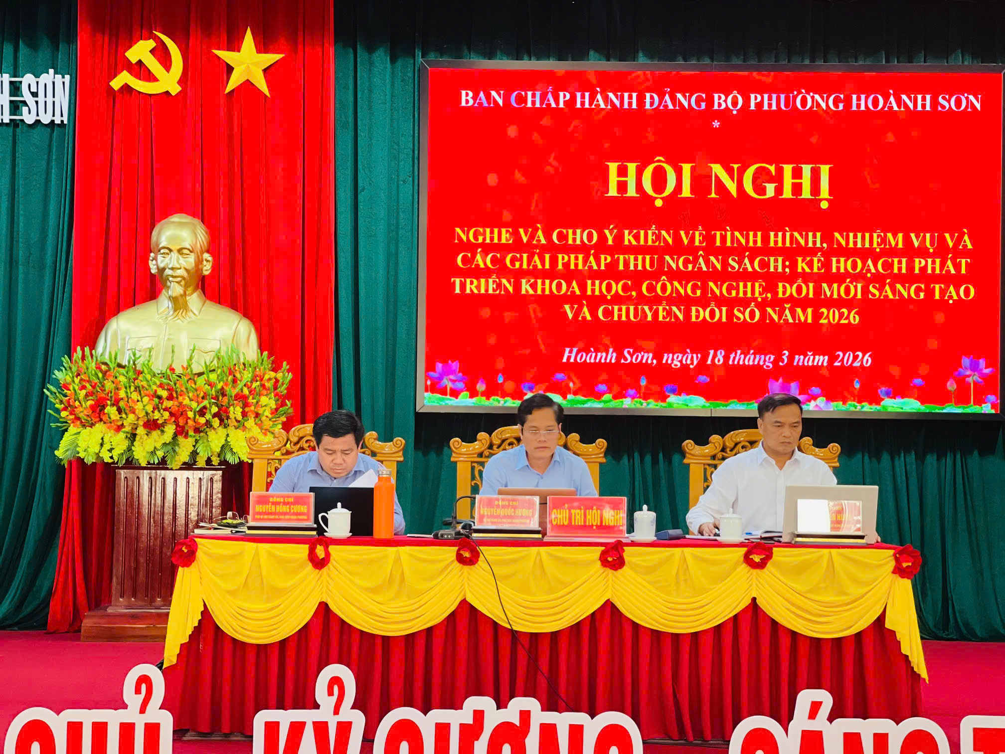 Hoành Sơn tăng cường giải pháp thu ngân sách, thúc đẩy phát triển khoa học, công nghệ và chuyển đổi số năm 2026 